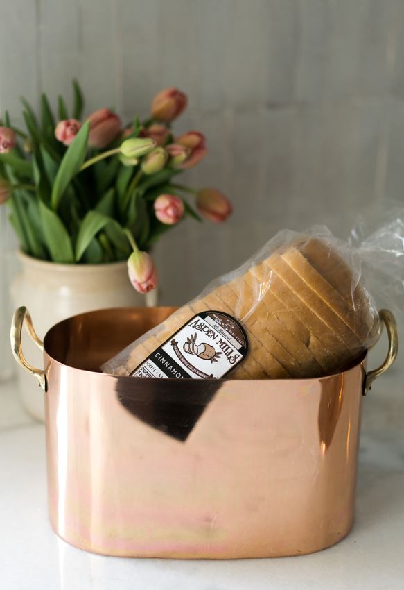 Galley & Fen Galley & Fen Solid Copper Bread Box with Brass Handles
