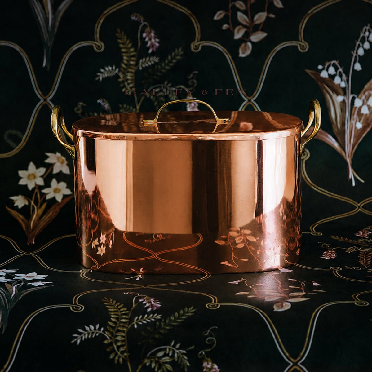 Galley & Fen Copper Bread Box with Brass Handles