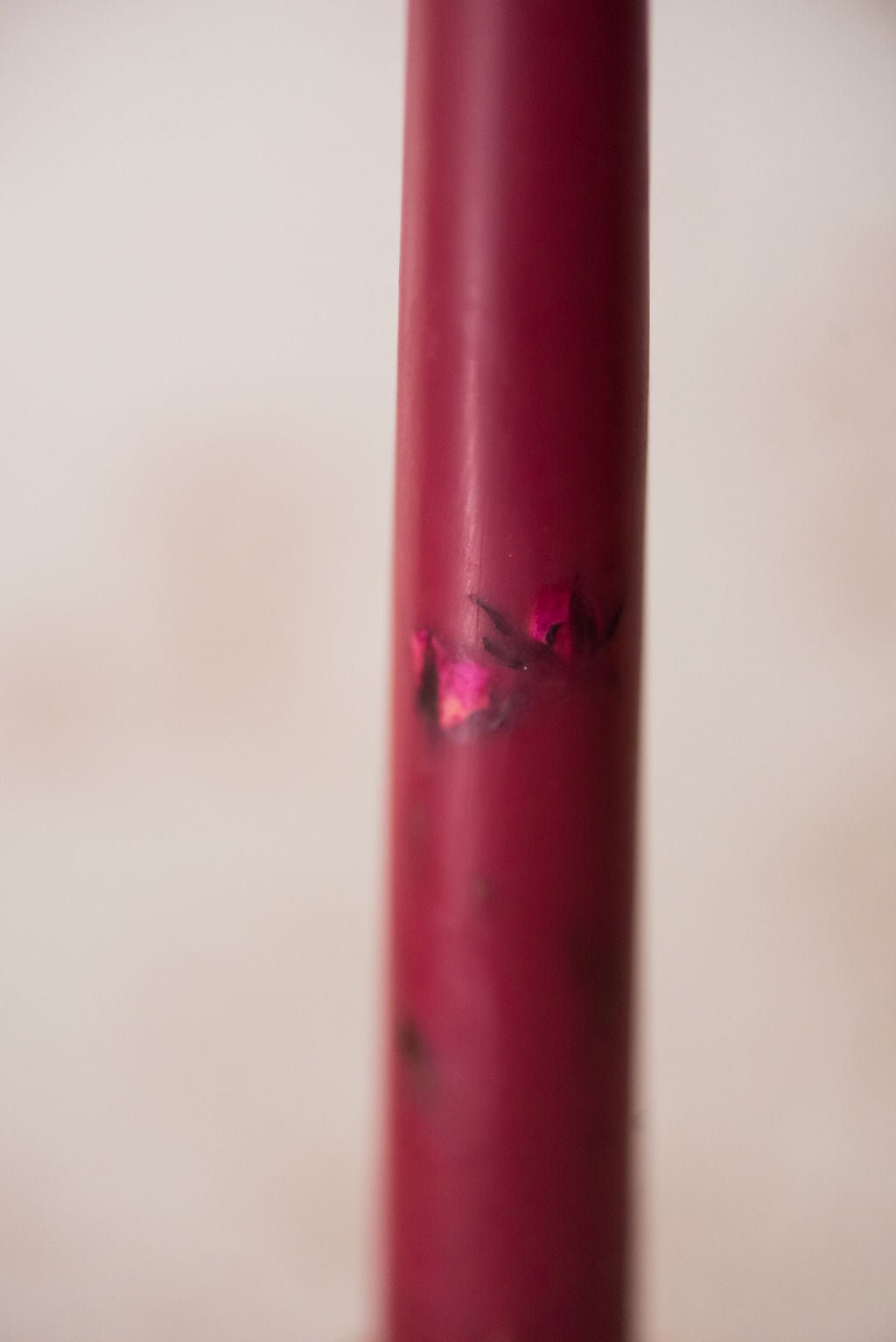 Galley & Fen Floral Inlaid Tapered Candle in Burgundy - Set of 3