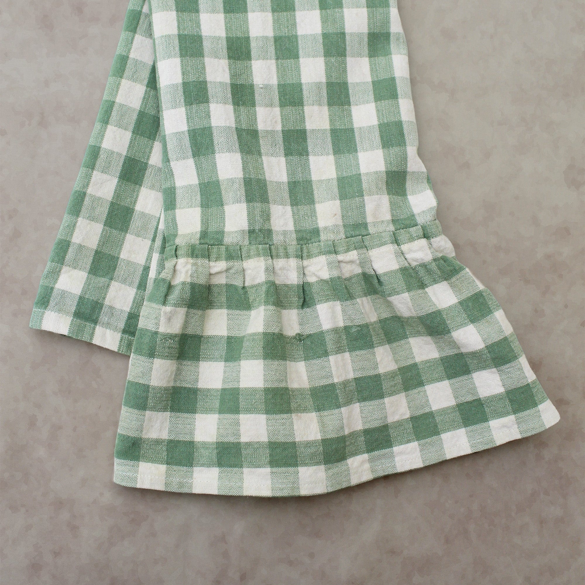 Galley & Fen Moss Ruffled Gingham Dish Towel