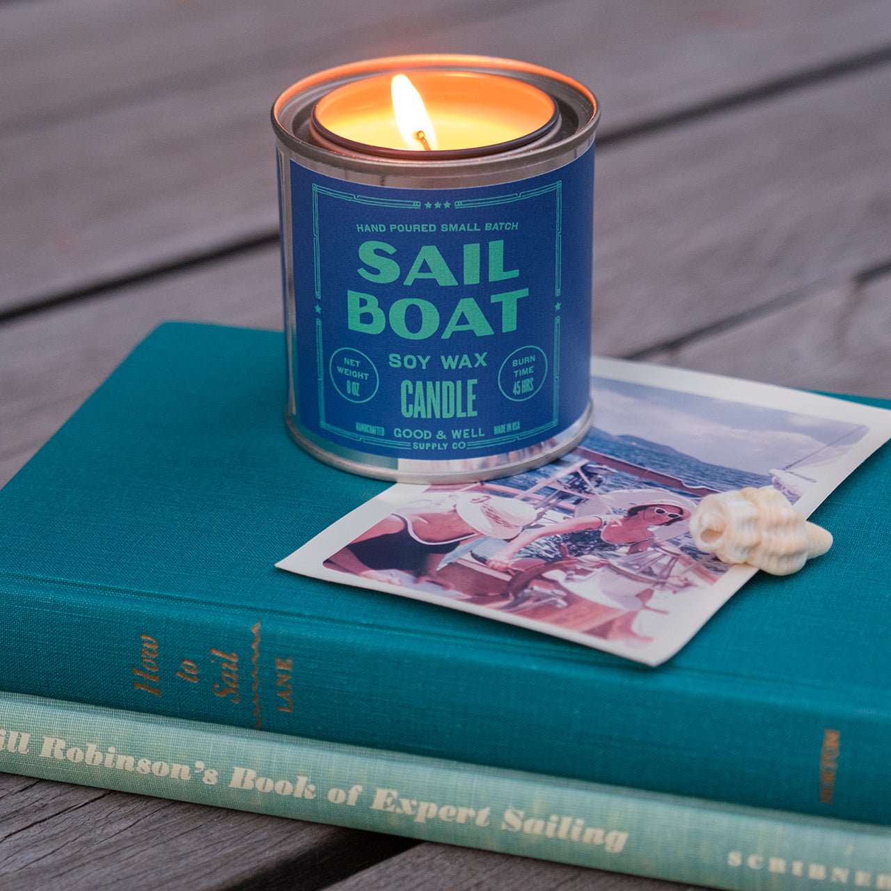 Good & Well Supply Co Sail Boat Happy Place Candle