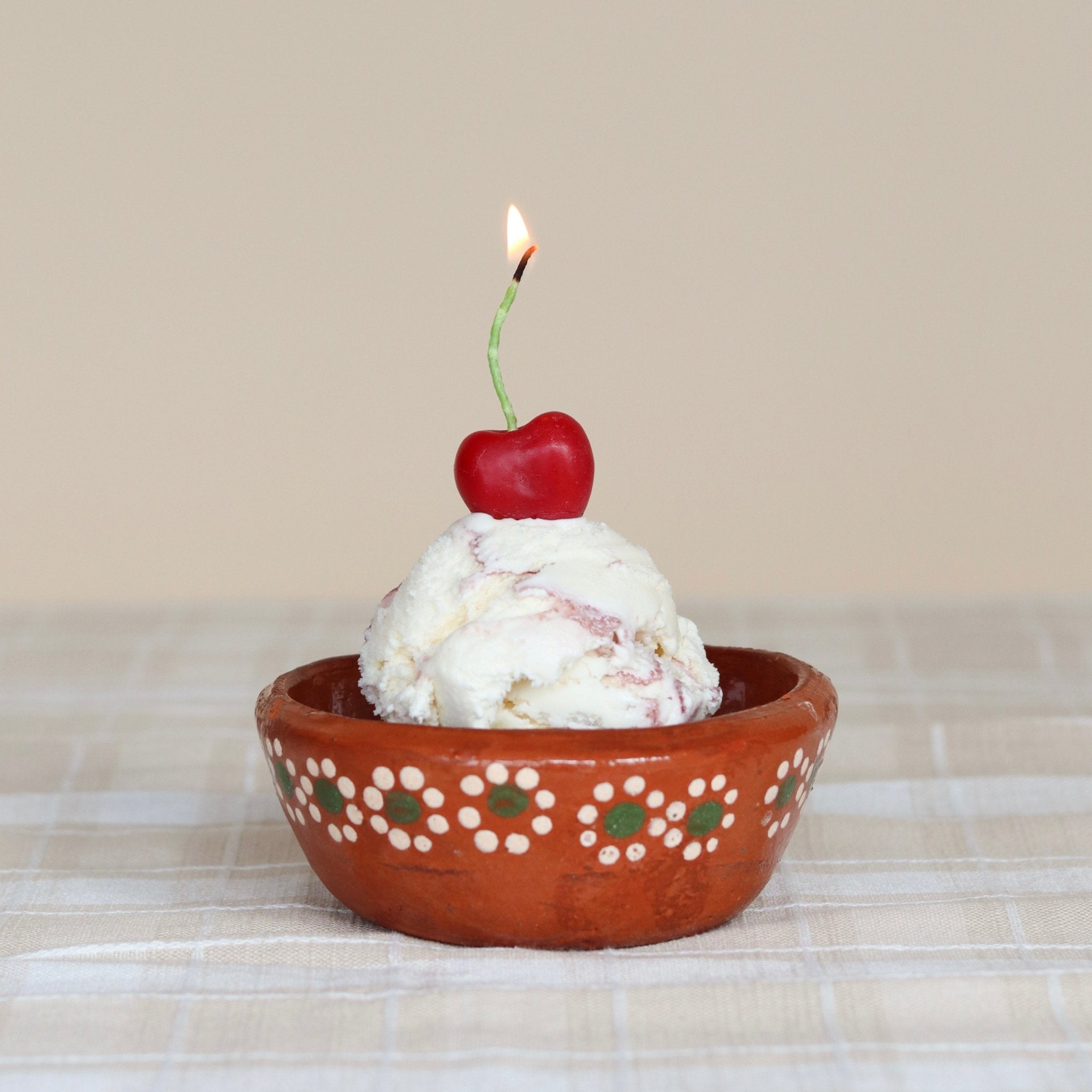 Happy Organics Beeswax Cherry Birthday Candles