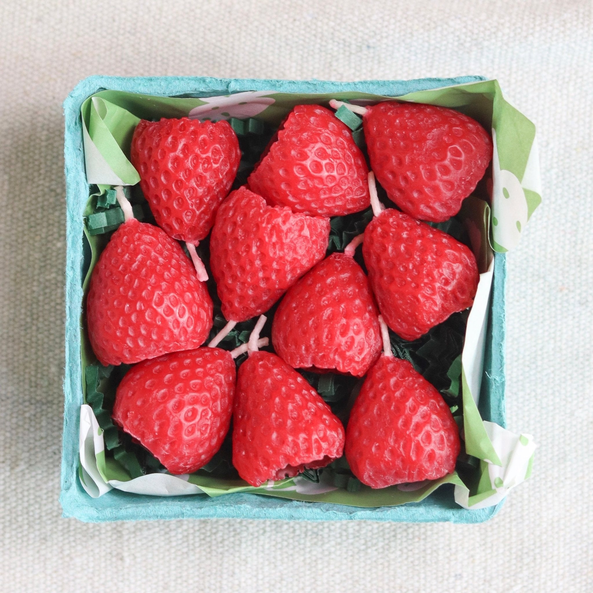 Happy Organics Beeswax Strawberry Birthday Candles