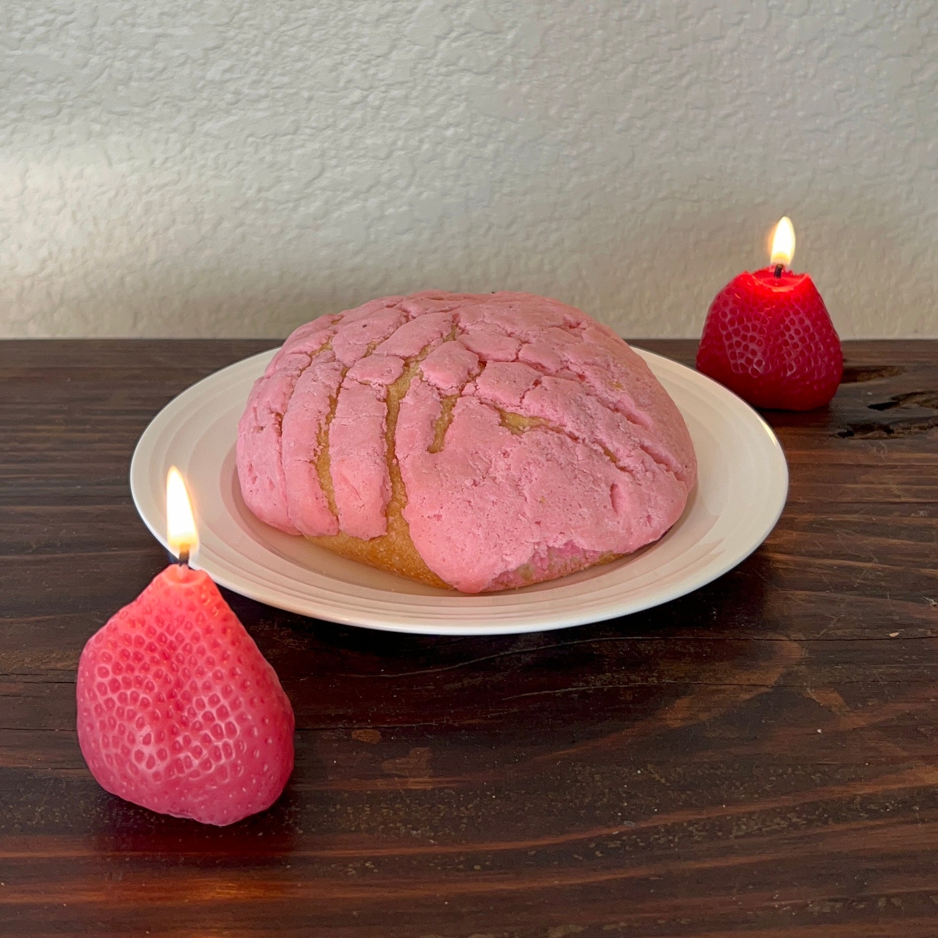 Happy Organics Pink Strawberry Candles - Set of 2 Tealight Candles
