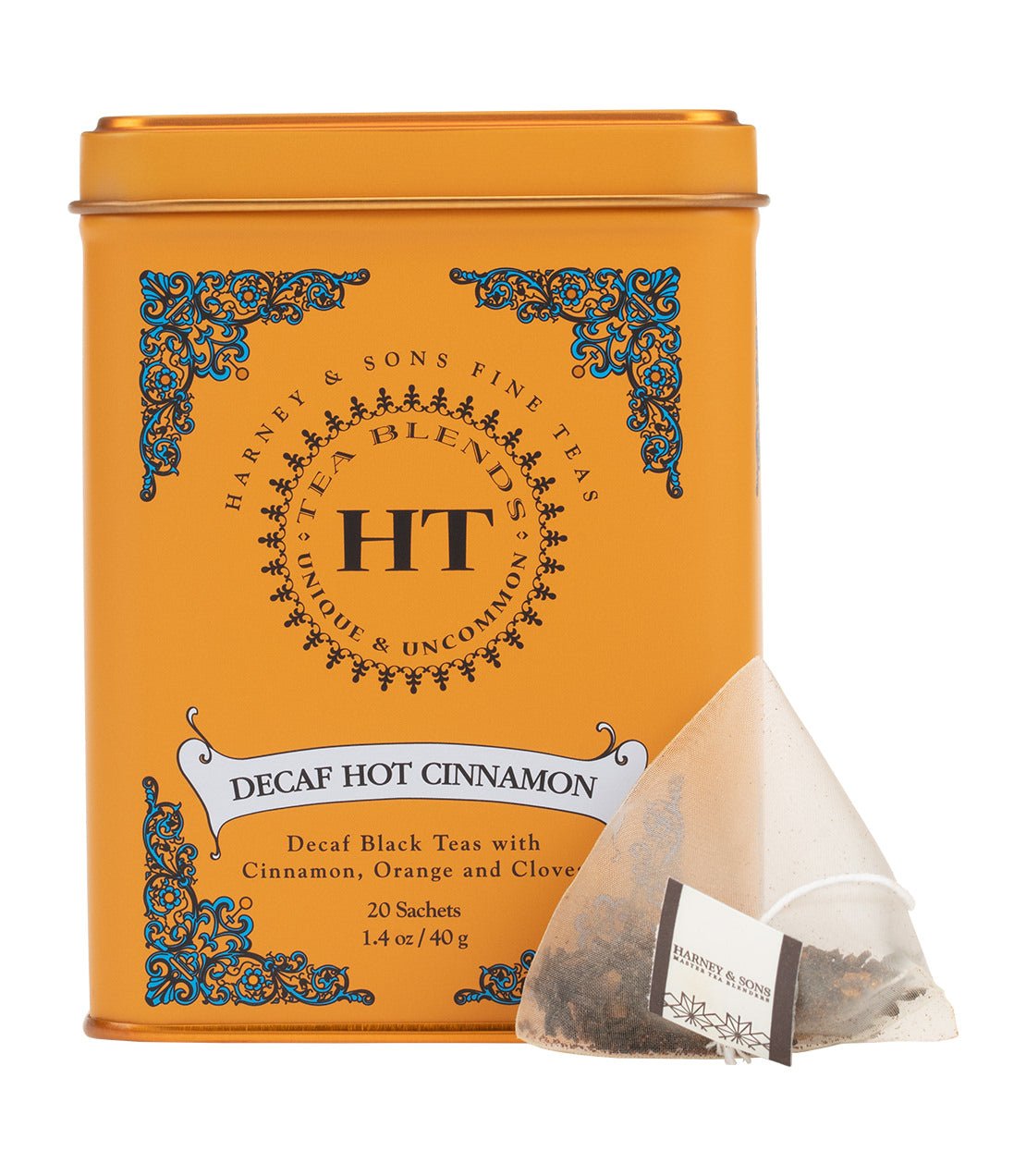 Harney & Sons Fine Teas Decaf Hot Cinnamon Spice, HT Tin of 20 Sachets