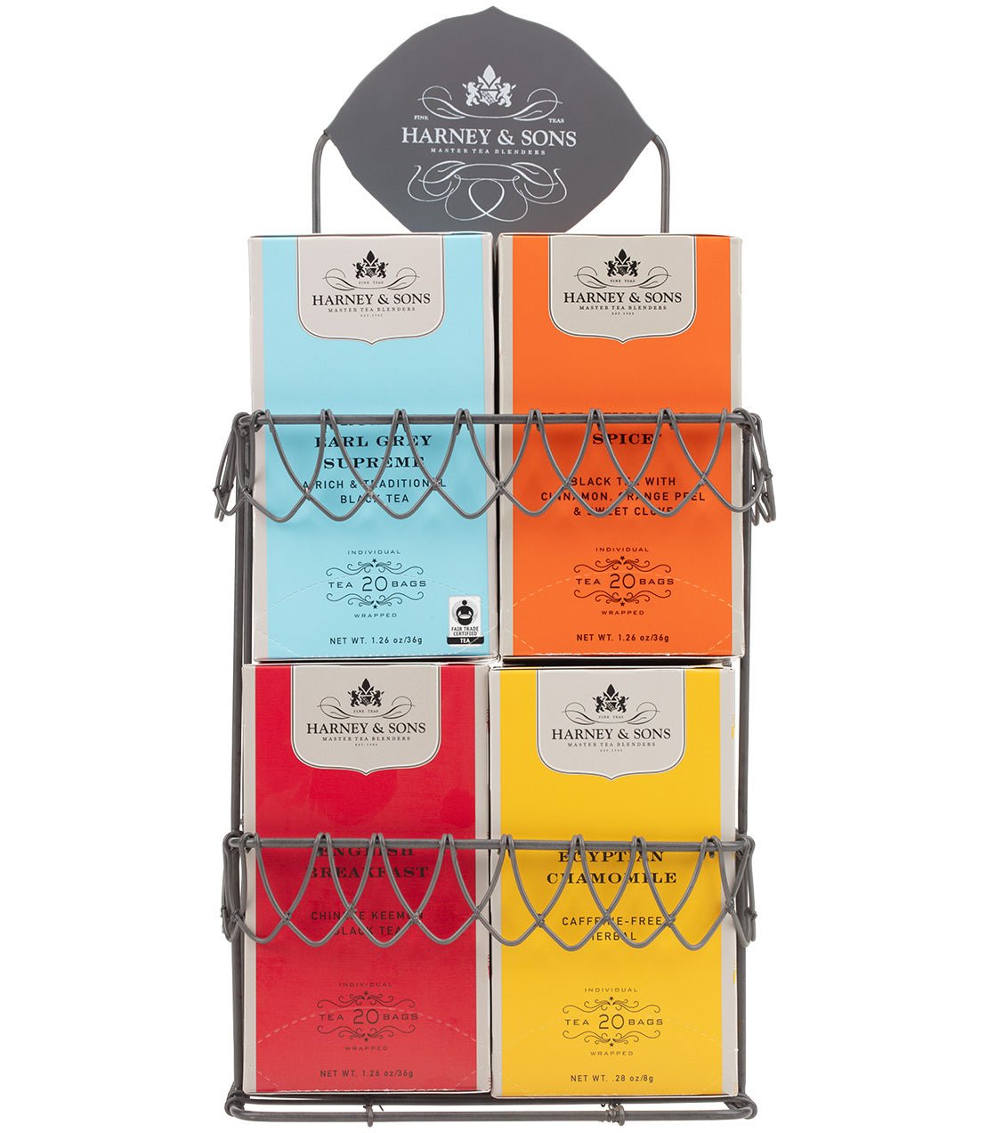 Harney & Sons Fine Teas Harney & Sons Display Rack - Decorative Wire, for 4 Premium Teabag Boxes