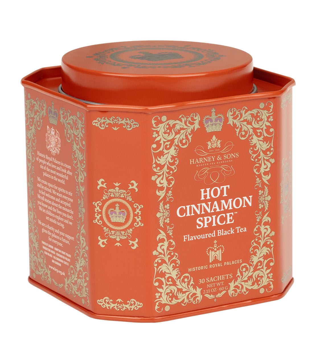 Harney & Sons Fine Teas Hot Cinnamon Spice, HRP Tin of 30 Sachets