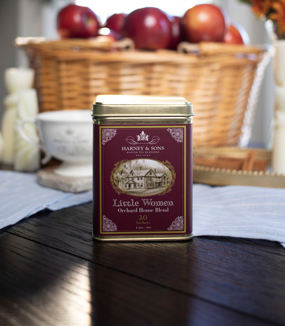 Harney & Sons Fine Teas Little Women Orchard House Blend, Tin of 20 Sachets