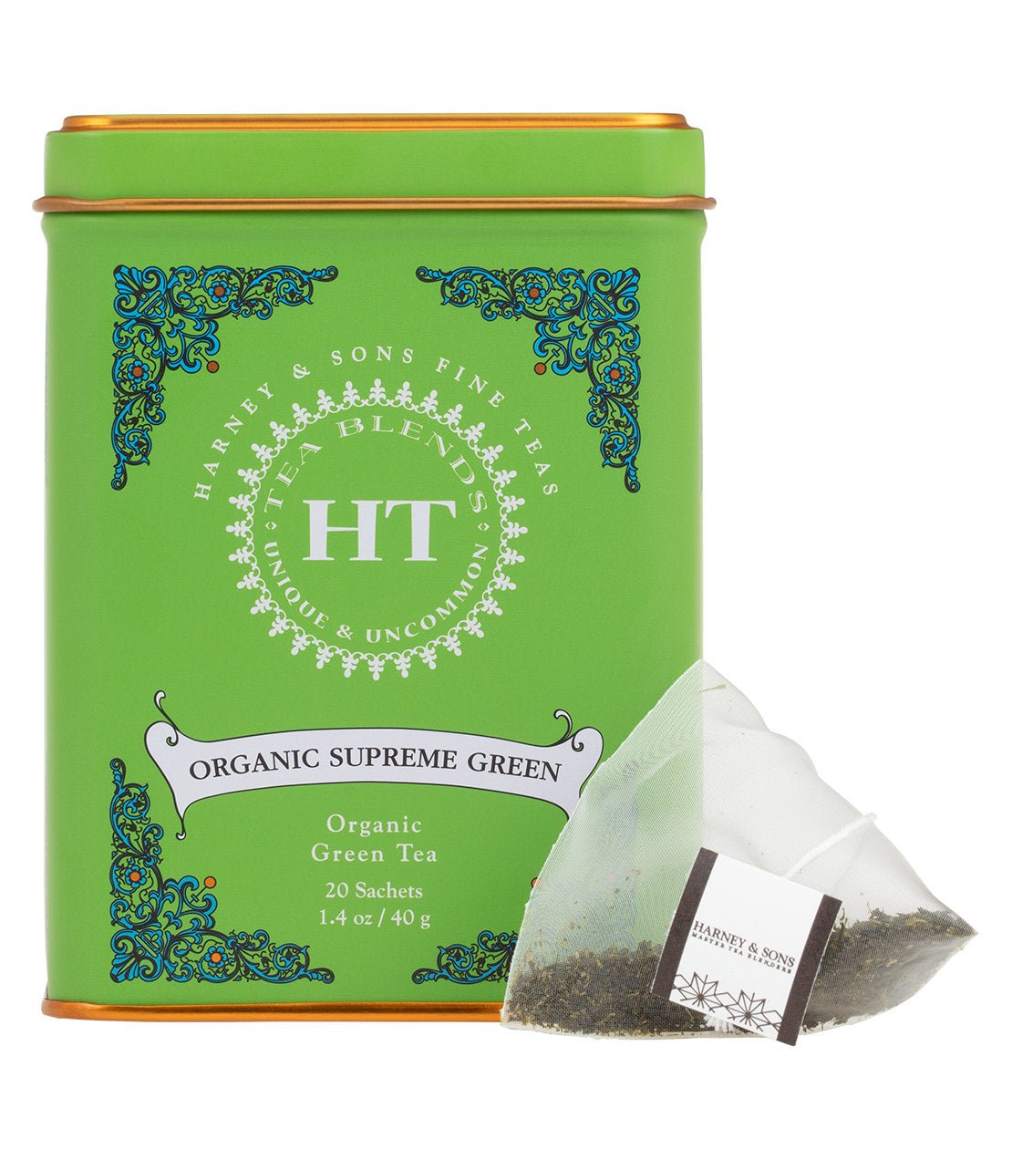Harney & Sons Fine Teas Organic Supreme Green, HT Tin of 20 Sachets