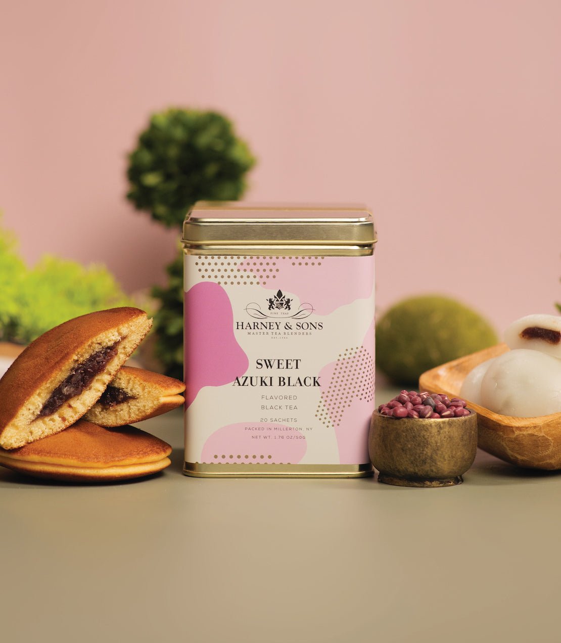 Harney & Sons Fine Teas Sweet Azuki Black, Tin of 20 Sachets