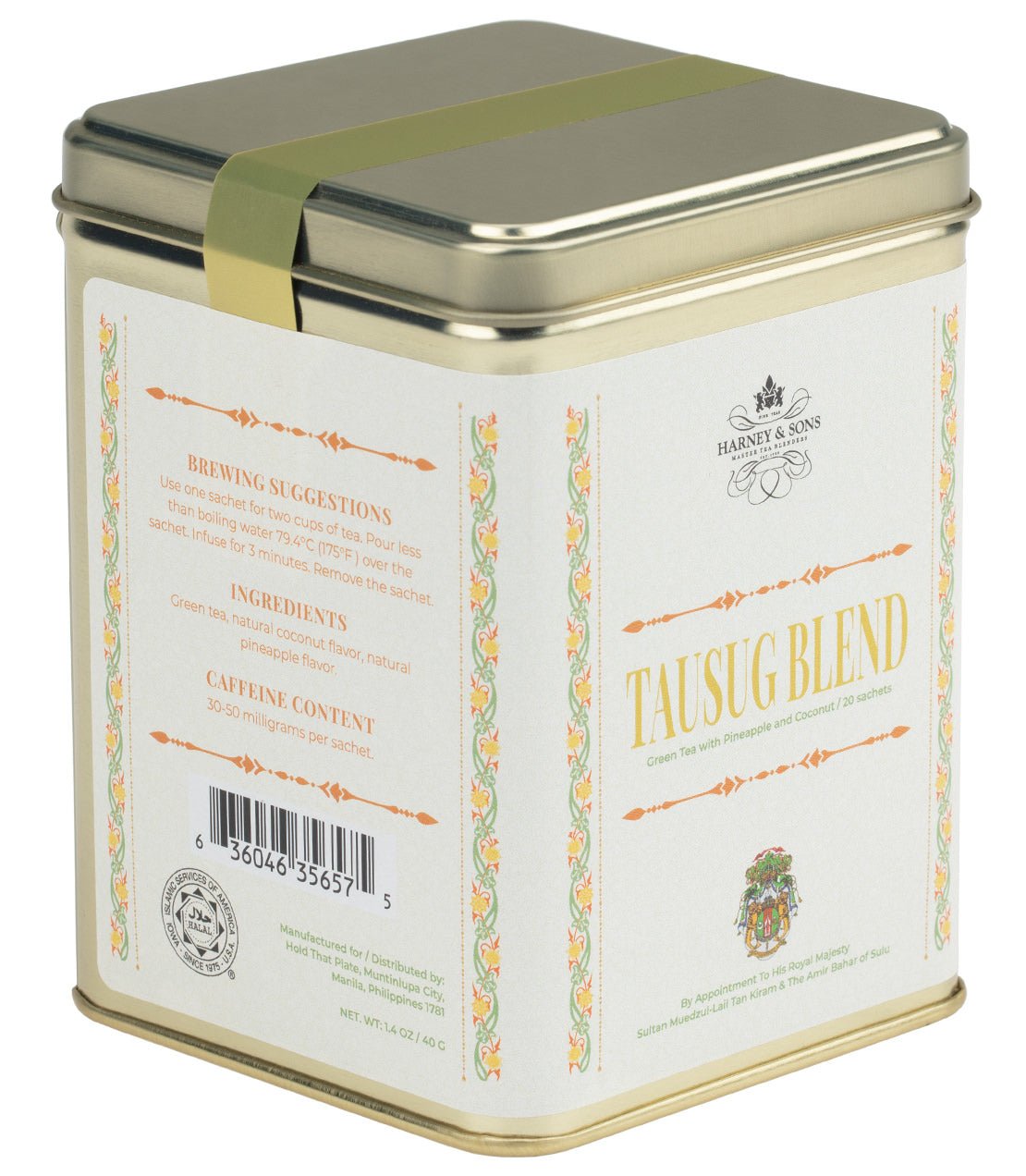 Harney & Sons Fine Teas Tausug Blend, Tin of 20 Sachets