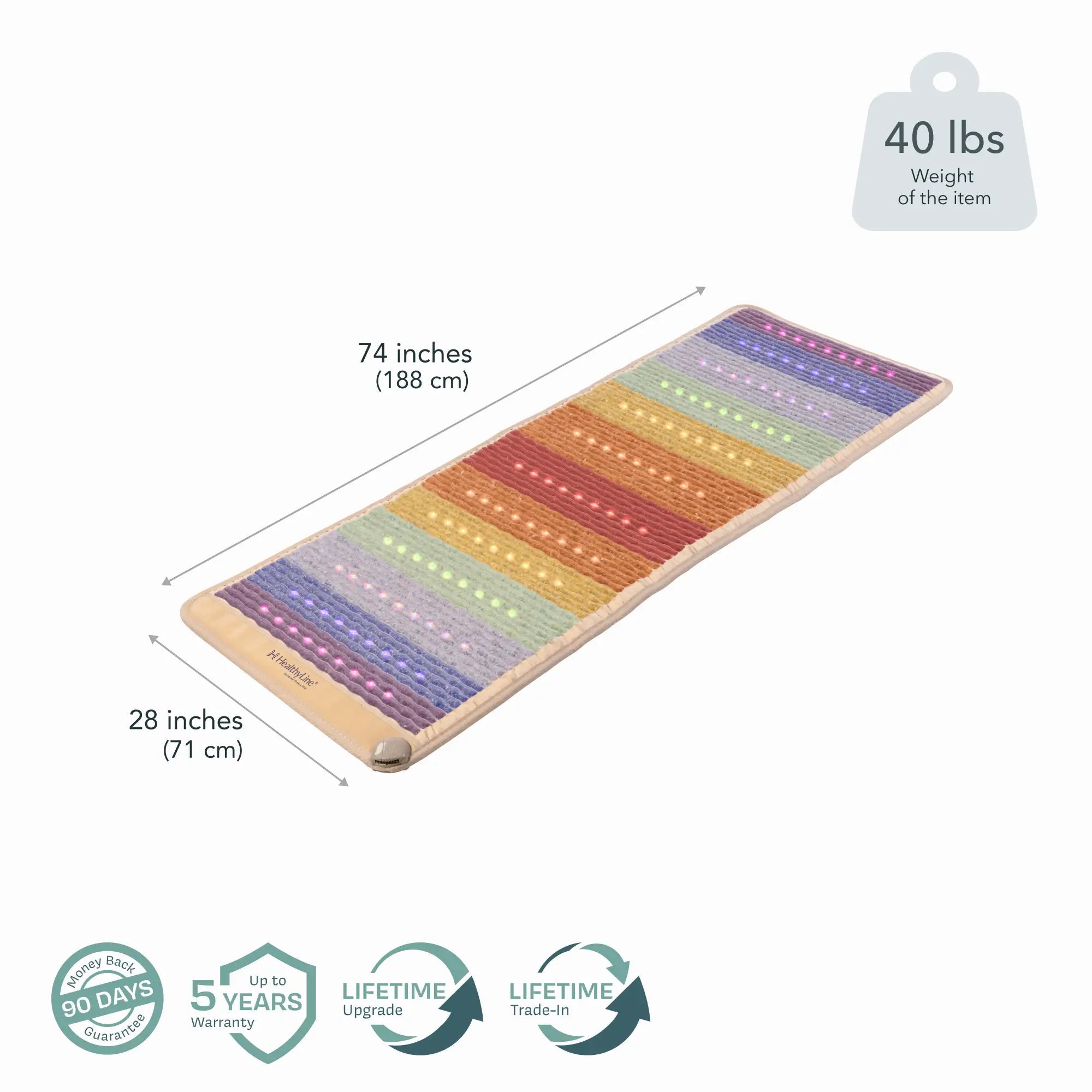 HealthyLine Rainbow Chakra Series | PEMF Far Infrared Heating Mats