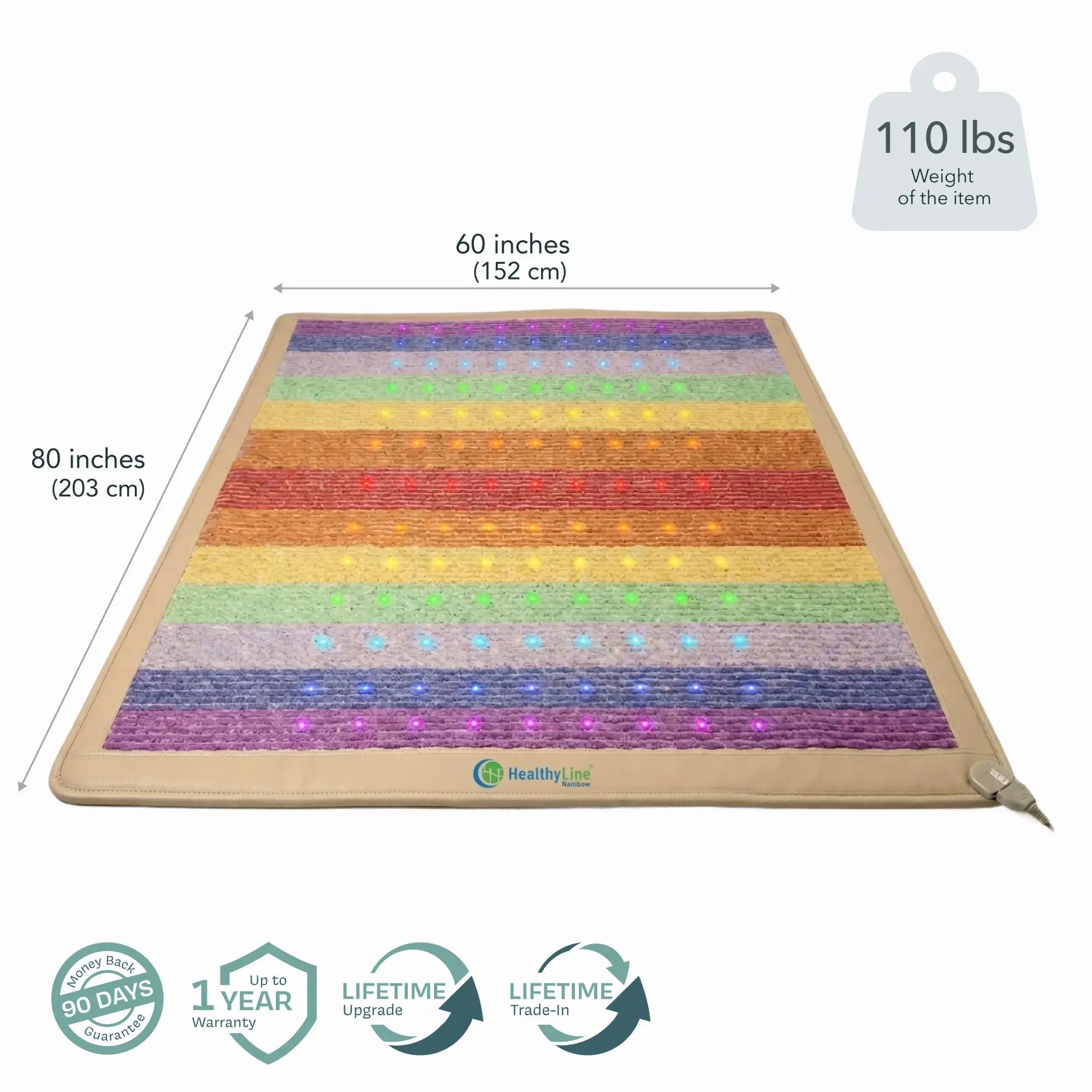 HealthyLine Rainbow Chakra Series | PEMF Far Infrared Heating Mats