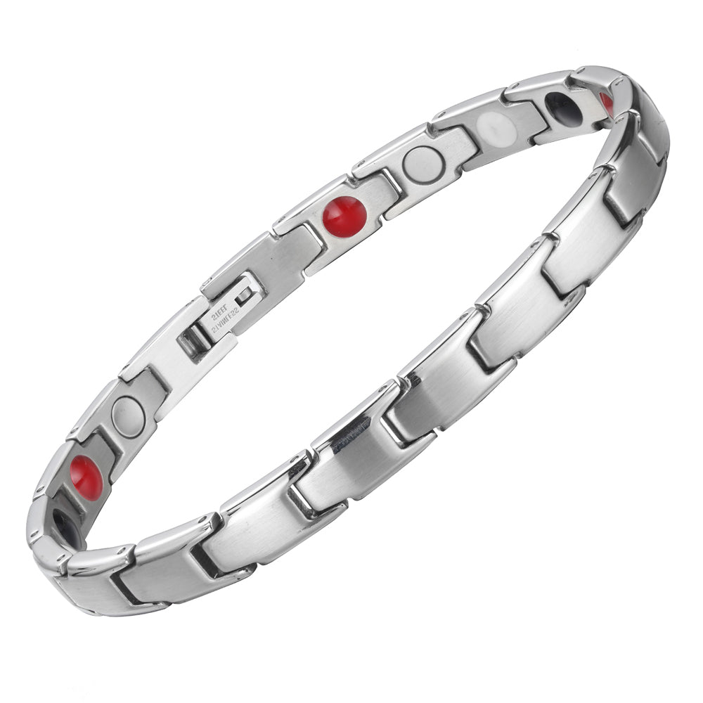 HealthyLine Stainless Steel Energy Bracelet 4 - in - 1. 2 Colors available. Model B001W