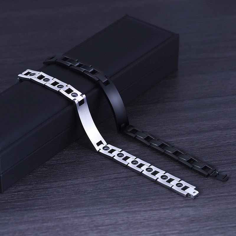 HealthyLine Stainless Steel Energy Bracelet 4 - in - 1. 2 Colors available. Model B026