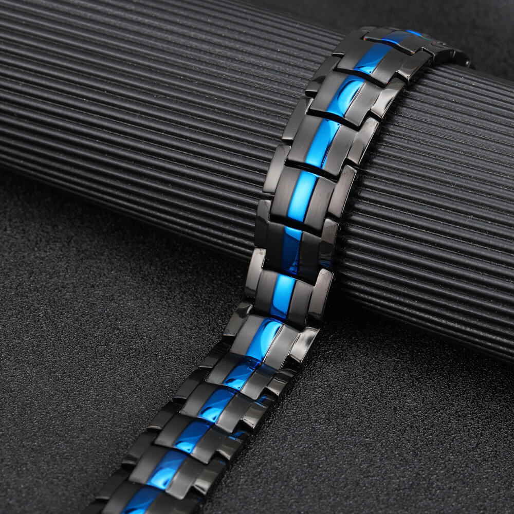 HealthyLine Stainless Steel Energy Bracelet 4 - in - 1. 2 Colors available. Model B049
