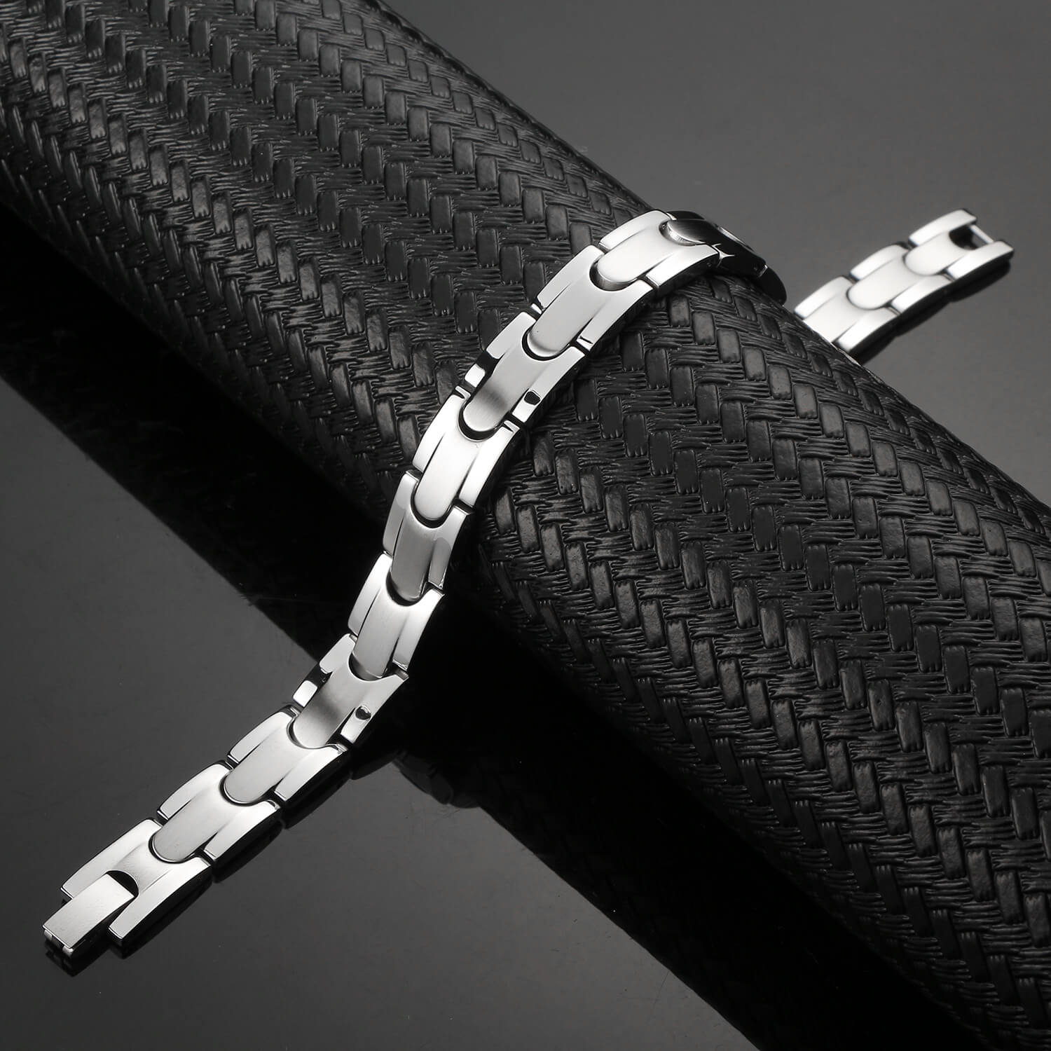 HealthyLine Stainless Steel Energy Bracelet 4 - in - 1. 2 Colors available. Model B113