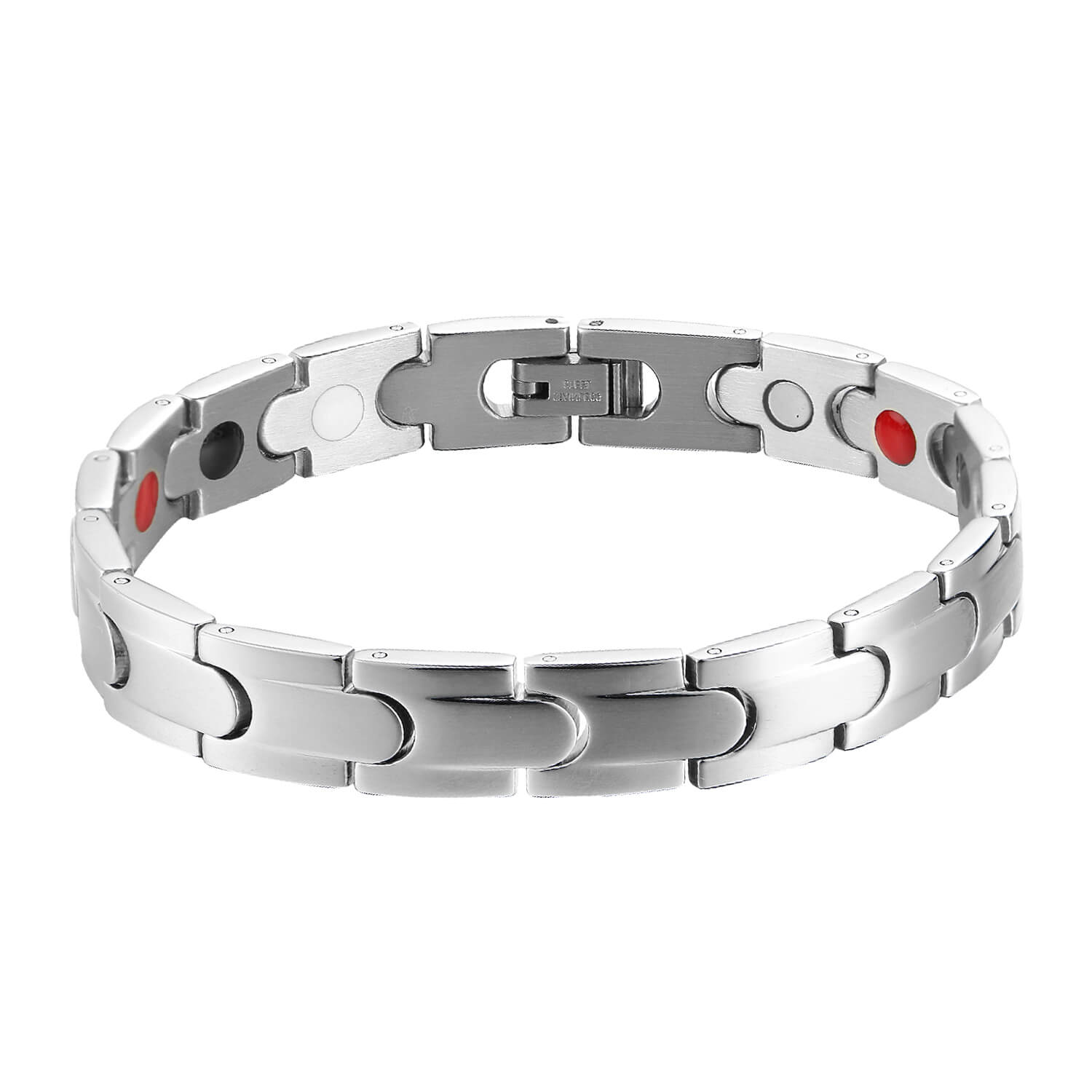 HealthyLine Stainless Steel Energy Bracelet 4 - in - 1. 2 Colors available. Model B113