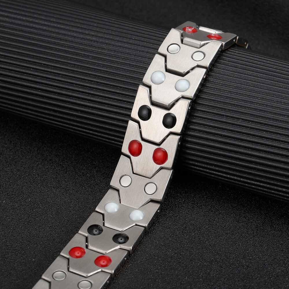 HealthyLine Stainless Steel Energy Bracelet 4 - in - 1. 2 Colors available. Model B265