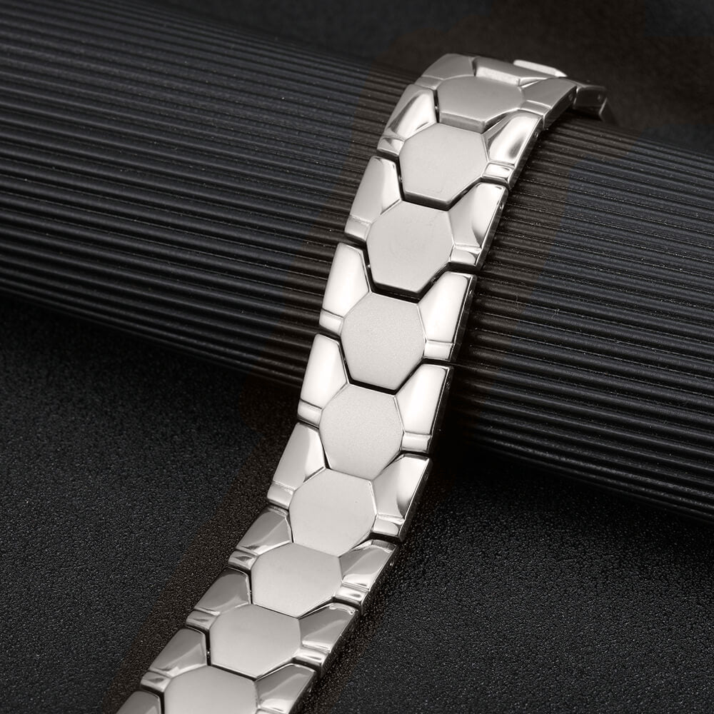 HealthyLine Stainless Steel Energy Bracelet 4 - in - 1. 2 Colors available. Model B265