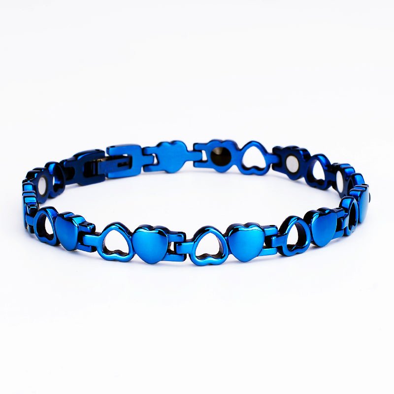 HealthyLine Stainless Steel Energy Bracelet 4 - in - 1. 9 Colors available. Model B041 - Hearts