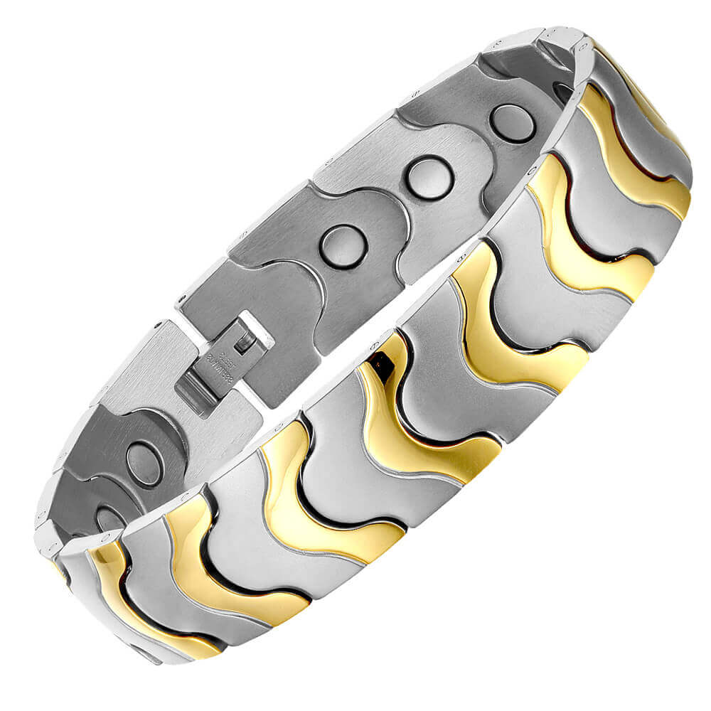 HealthyLine Stainless Steel Magnetic Bracelet. 2 Colors available. Model B066