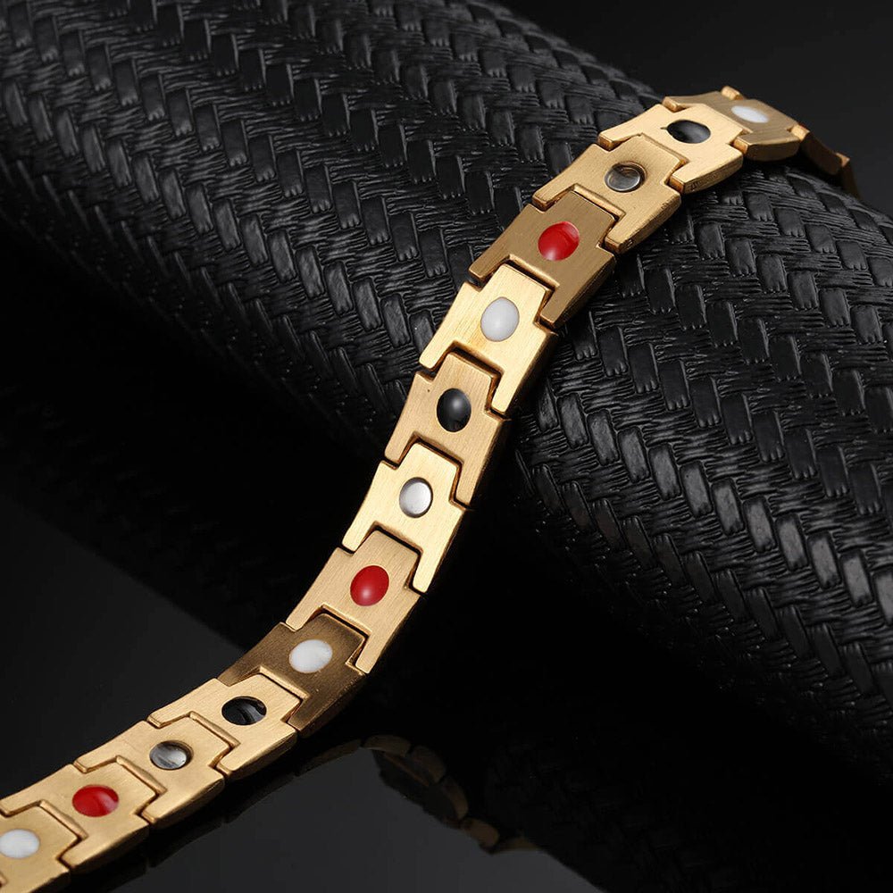 HealthyLine Stainless Steel Magnetic/Energy Bracelet 4 - in - 1. 4 Colors available. Model B001M