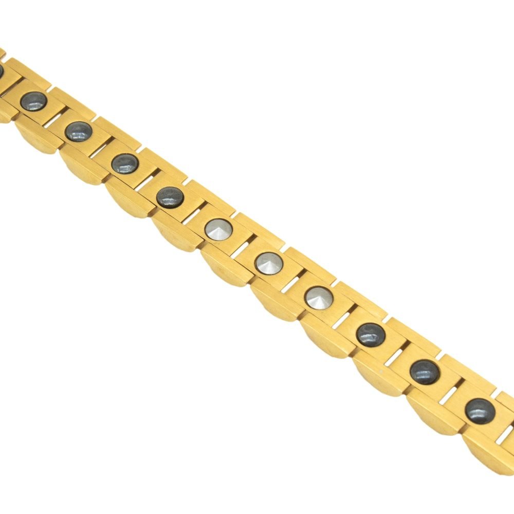 HealthyLine Stainless Steel Magnetic/Energy Bracelet with Crystals. 3 Colors available. Model YYG233