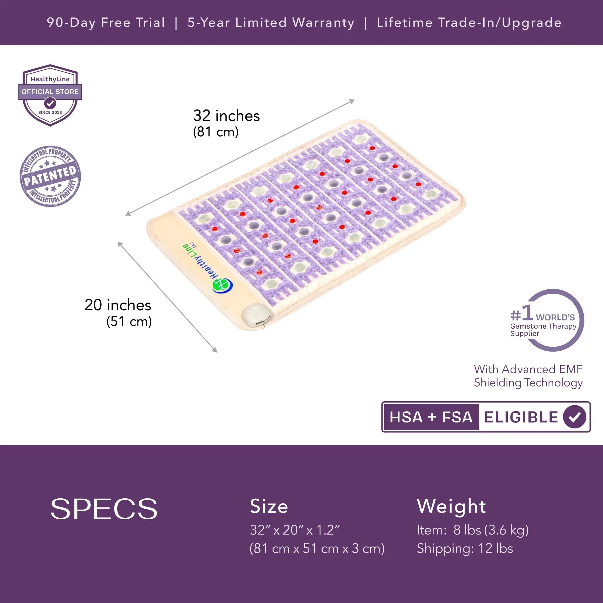 HealthyLine TAJ Series | PEMF Far Infrared Heating Mats