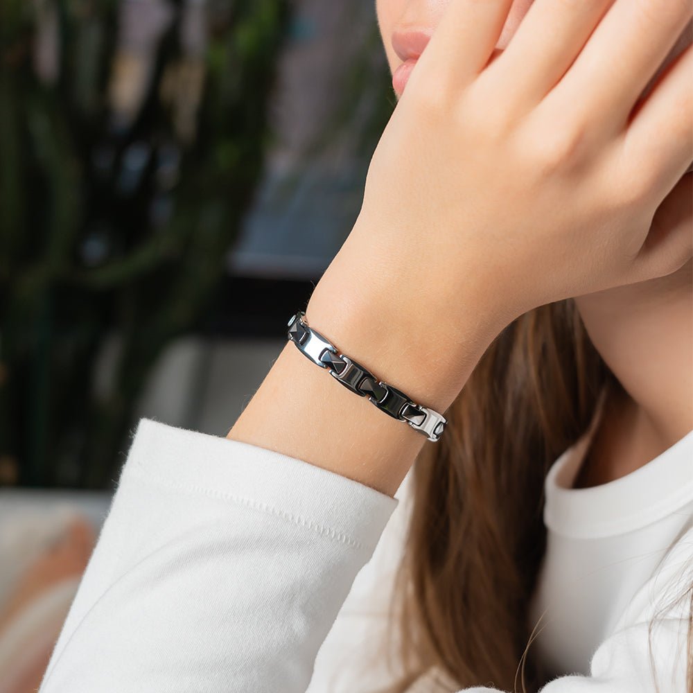 HealthyLine Tungsten Energy Bracelet 4 - in - 1. Silver Color. Model TUB080S