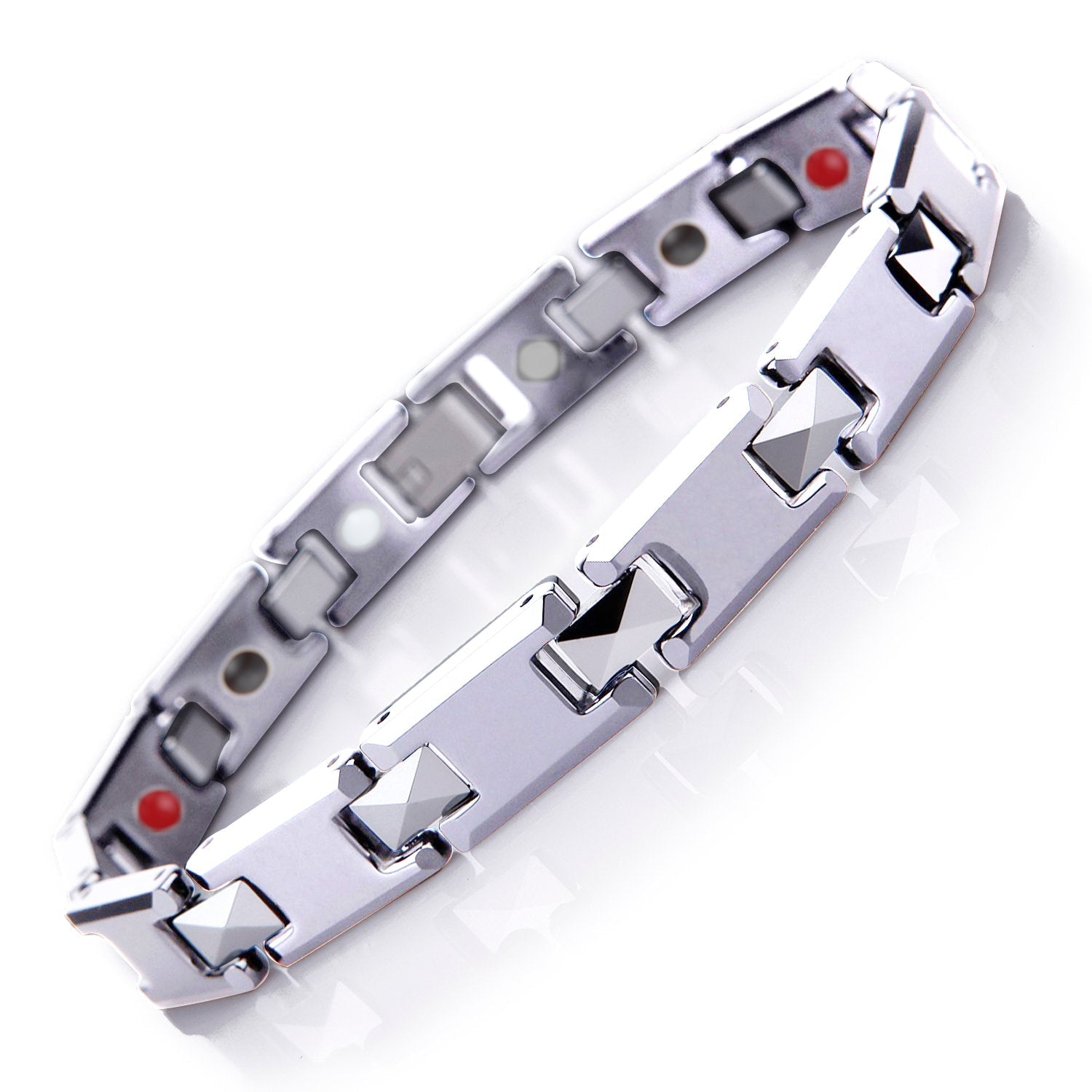 HealthyLine Tungsten Energy Bracelet 4 - in - 1. Silver color. Model TUB085S