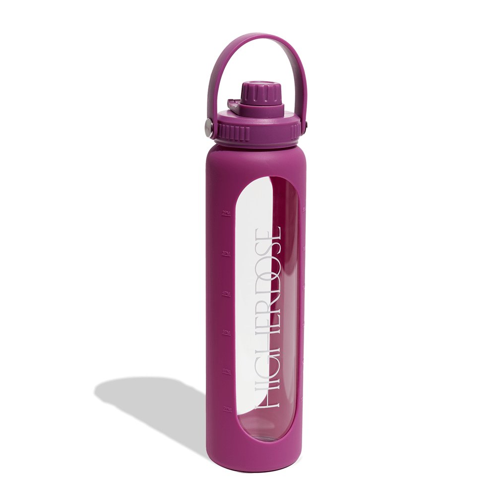 HigherDOSE DailyDOSE Time - Marked Glass Water Bottle