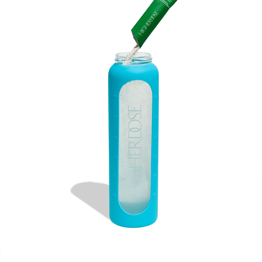 HigherDOSE DailyDOSE Time - Marked Glass Water Bottle
