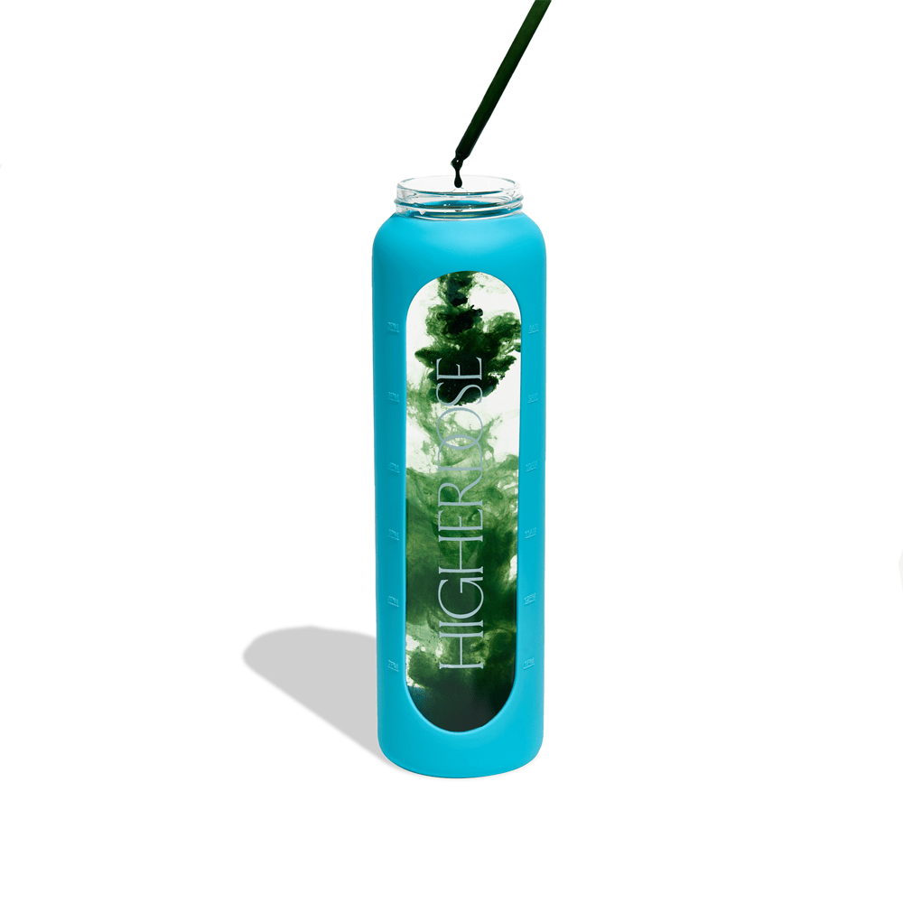HigherDOSE DailyDOSE Time - Marked Glass Water Bottle