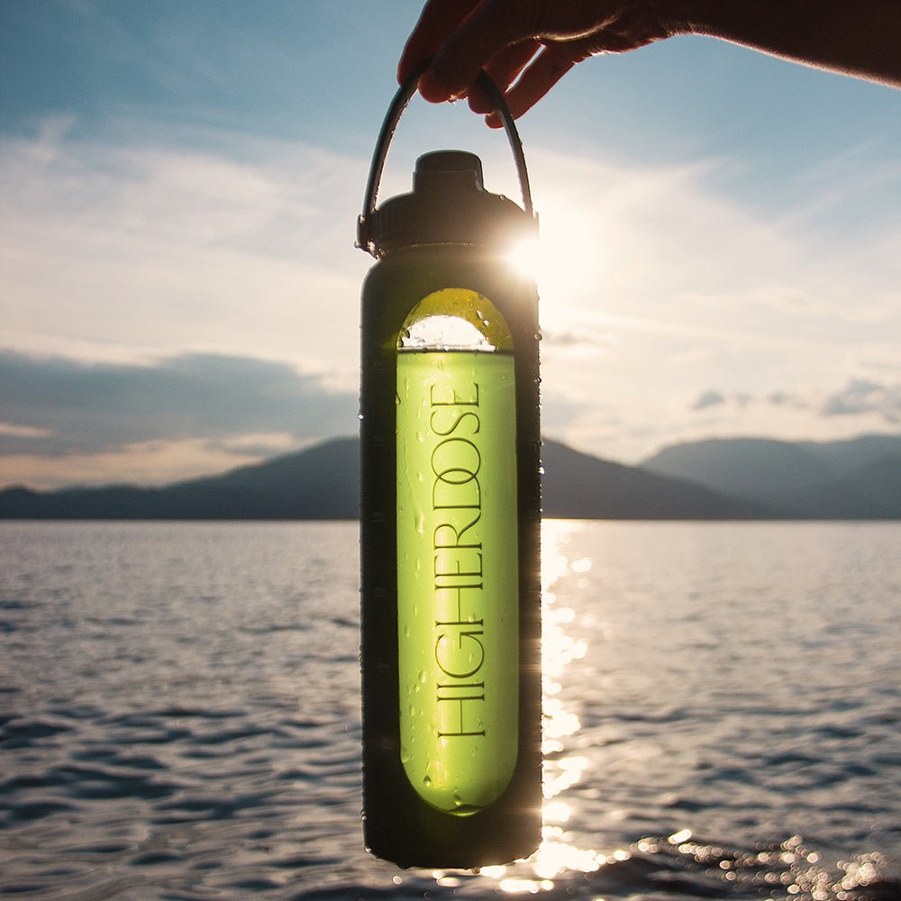 HigherDOSE DailyDOSE Time - Marked Glass Water Bottle