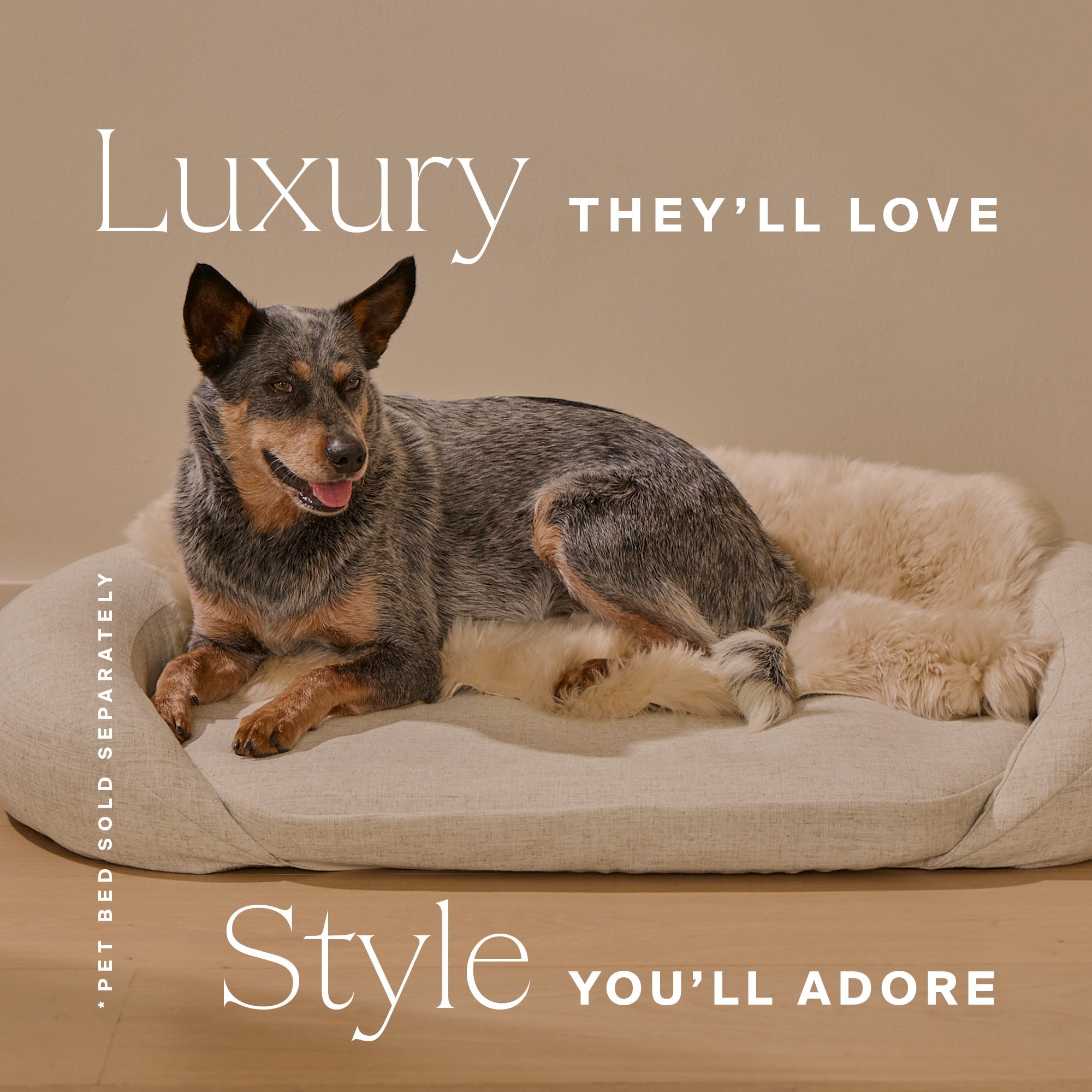 HigherDOSE Natural Sheep Shearling Pet Bed Cover