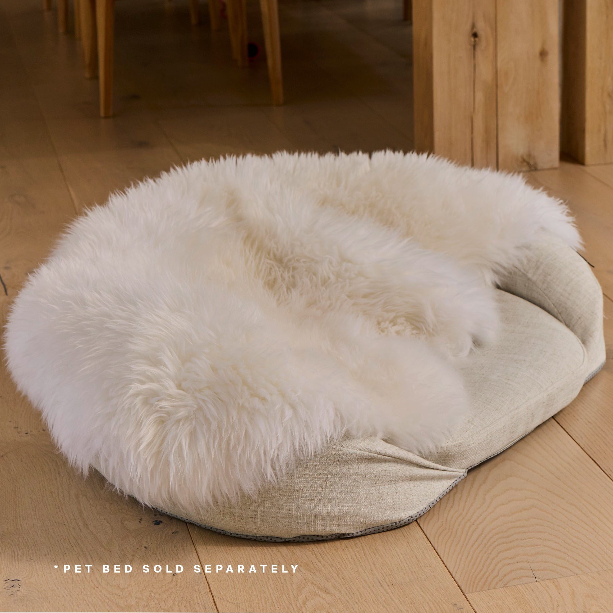 HigherDOSE Natural Sheep Shearling Pet Bed Cover