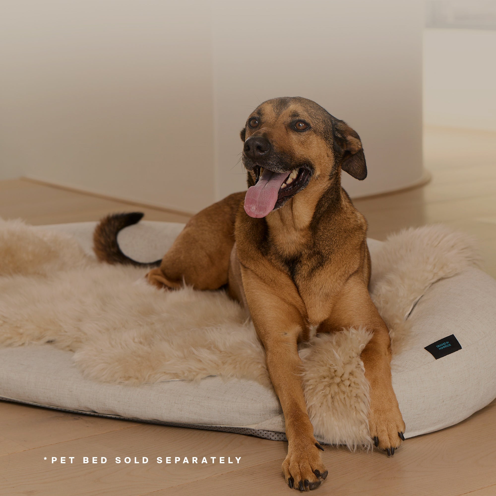 HigherDOSE Natural Sheep Shearling Pet Bed Cover