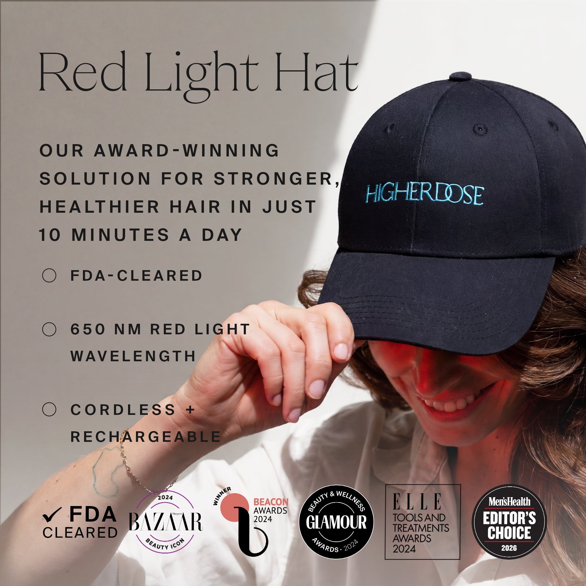 HigherDOSE Red Light Hat