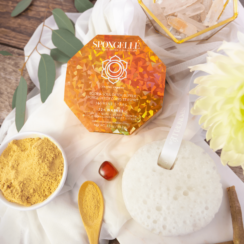 Spongellé Jasmine Stars | Spiritual Detox (Carnelian)