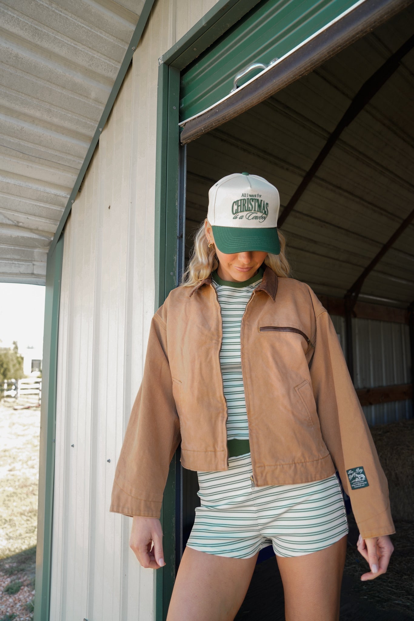 KenzKustomz All I want for Christmas is a Cowboy - Green Vintage Trucker Hat