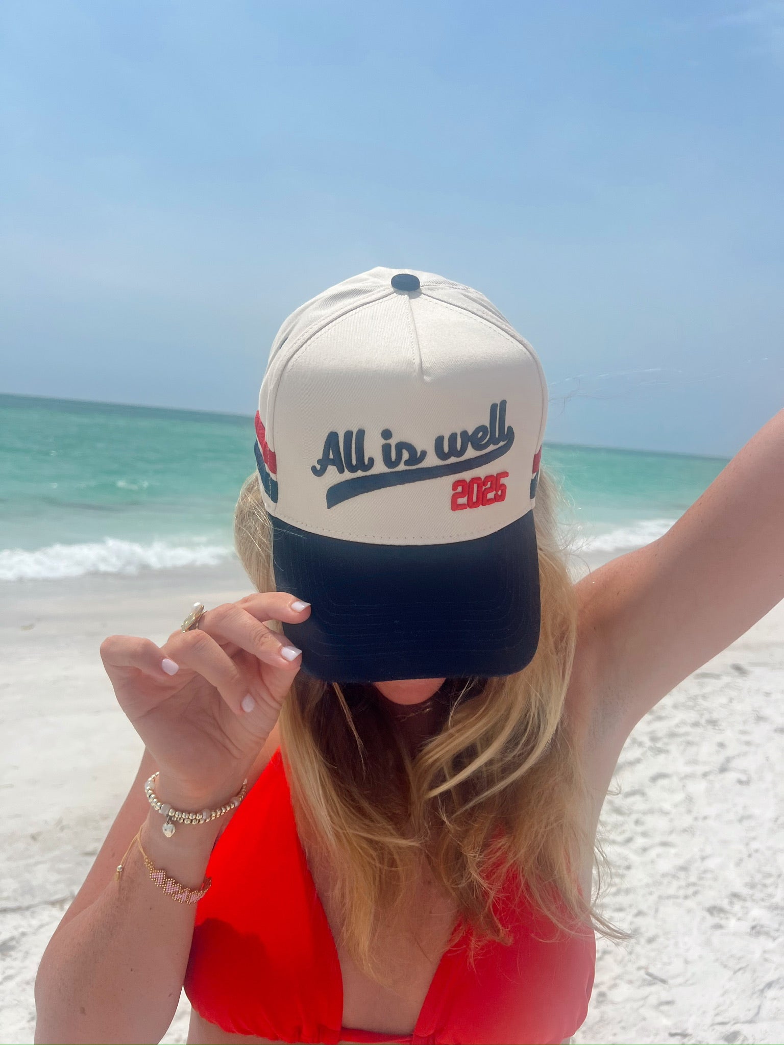 KenzKustomz All is Well - Navy Vintage Trucker Hat