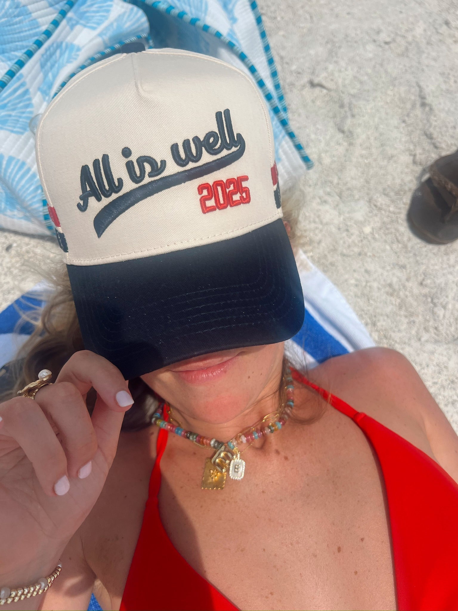 KenzKustomz All is Well - Navy Vintage Trucker Hat