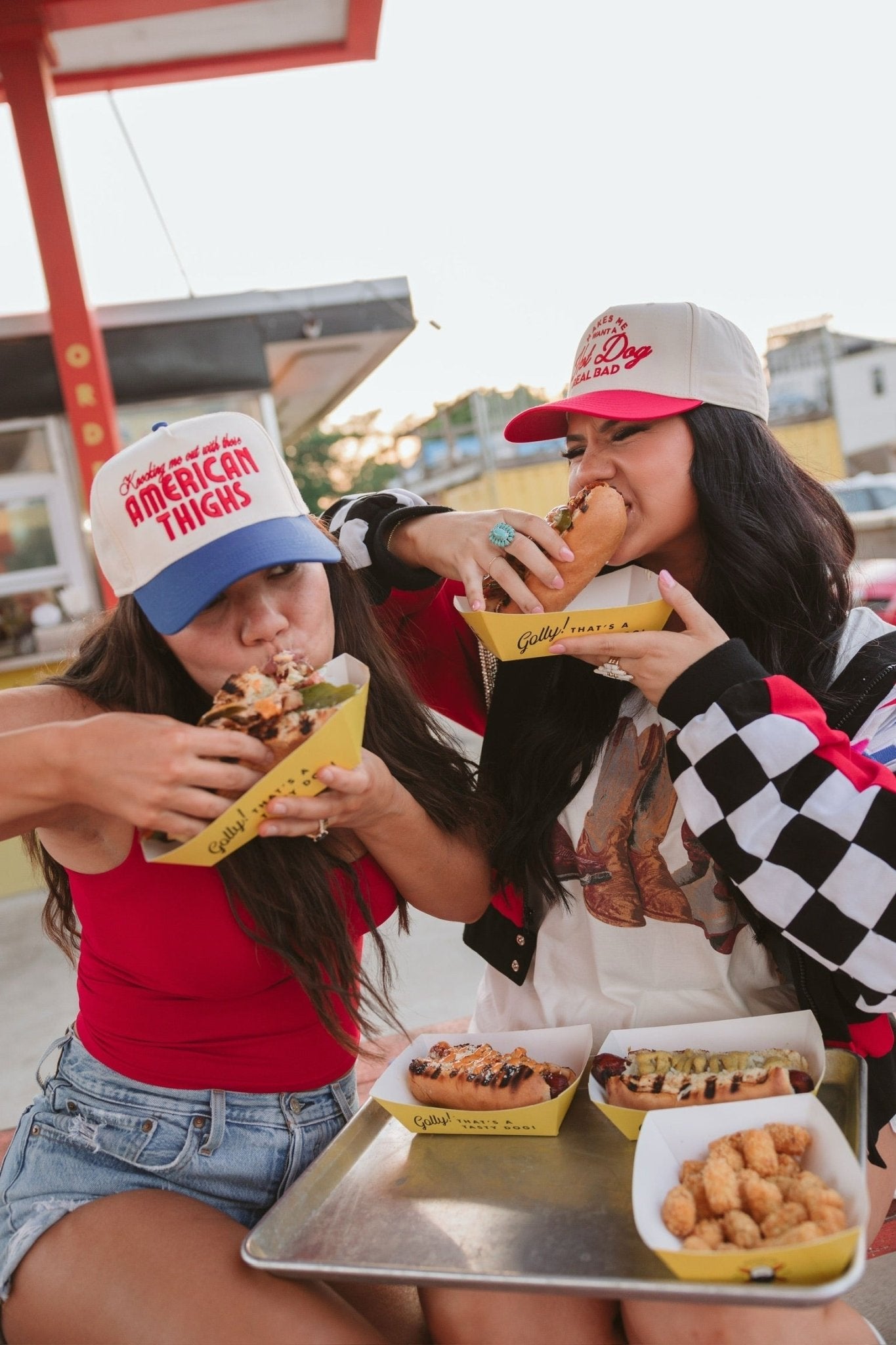 KenzKustomz American Thighs - Royal Blue Vintage Trucker Hat