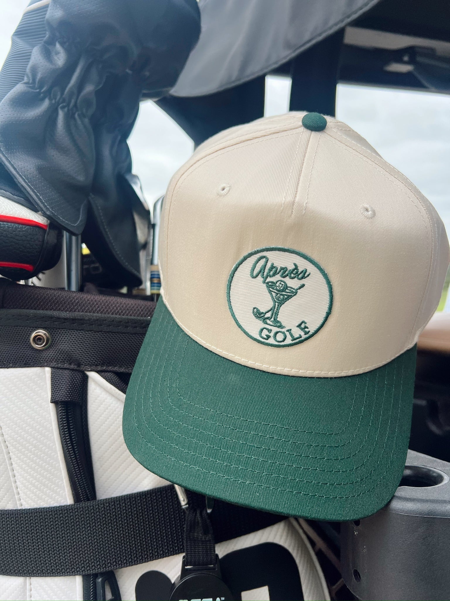 KenzKustomz Apres Golf - Green Vintage Trucker Hat