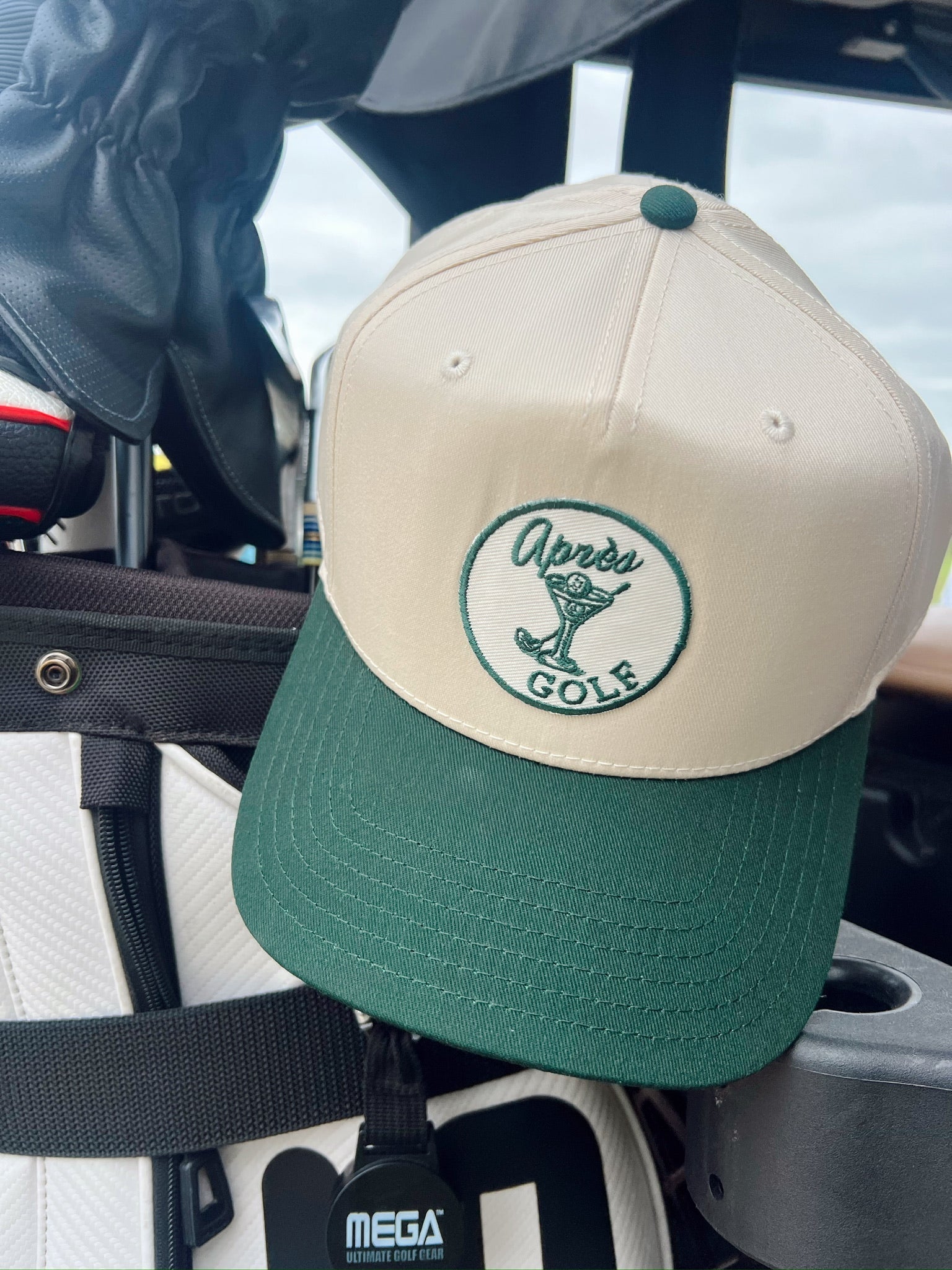 KenzKustomz Apres Golf - Green Vintage Trucker Hat