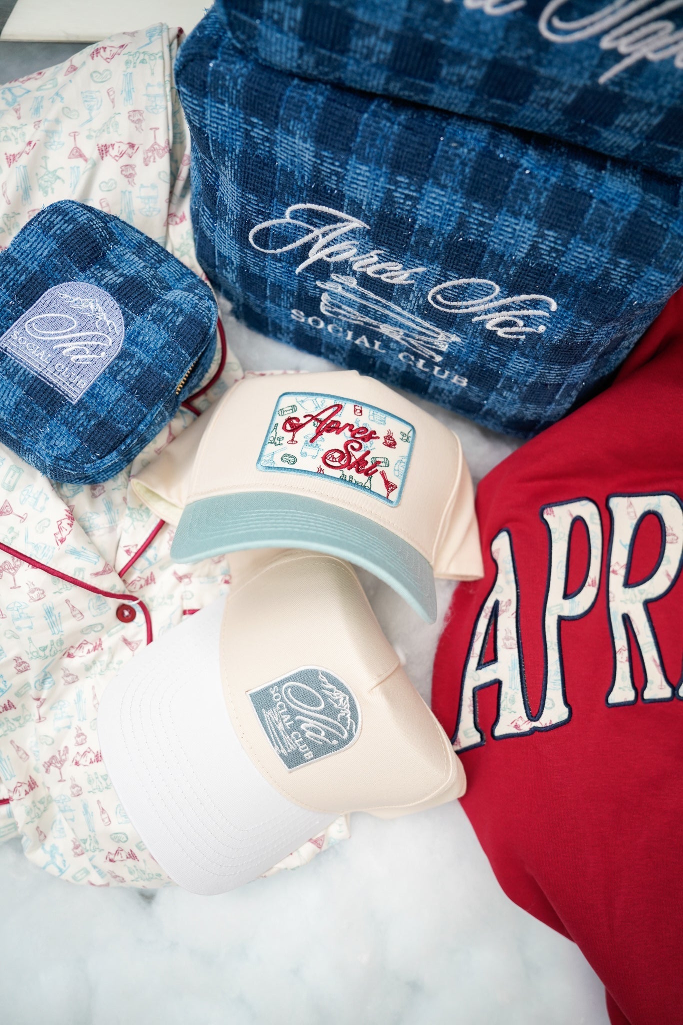 KenzKustomz Apres Ski - Baby Blue Vintage Trucker Hat