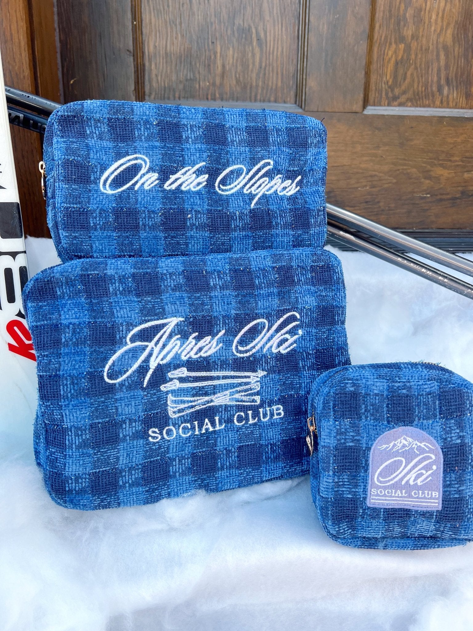 KenzKustomz Apres Ski Social Club - Navy Plaid XL Bag