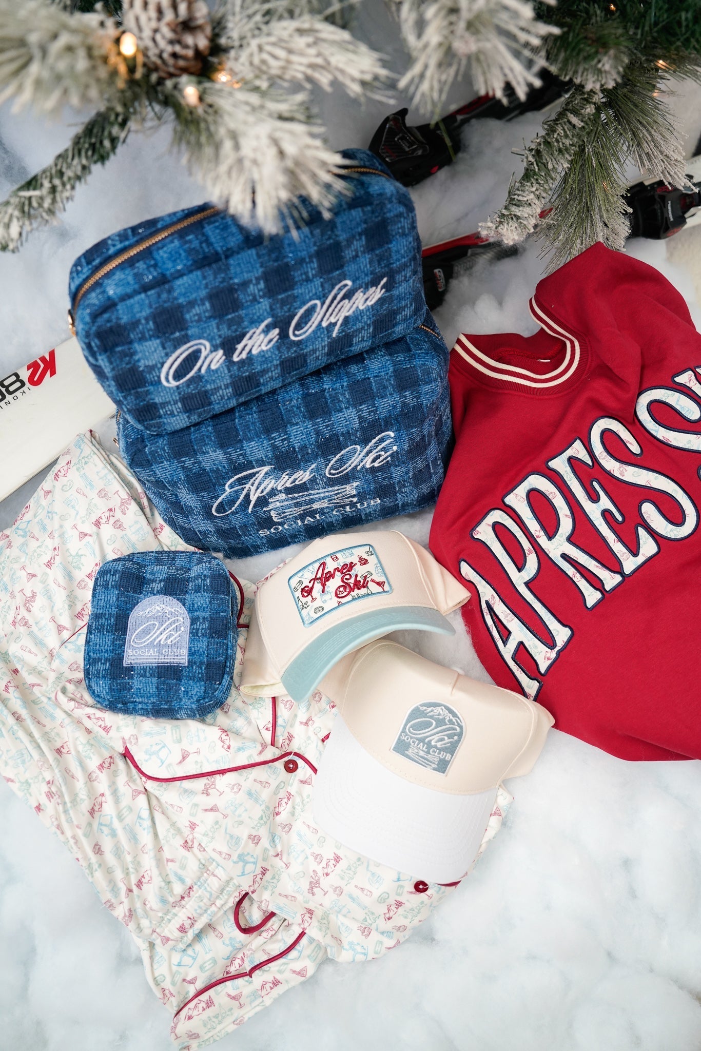 KenzKustomz Apres Ski Social Club - Navy Plaid XL Bag