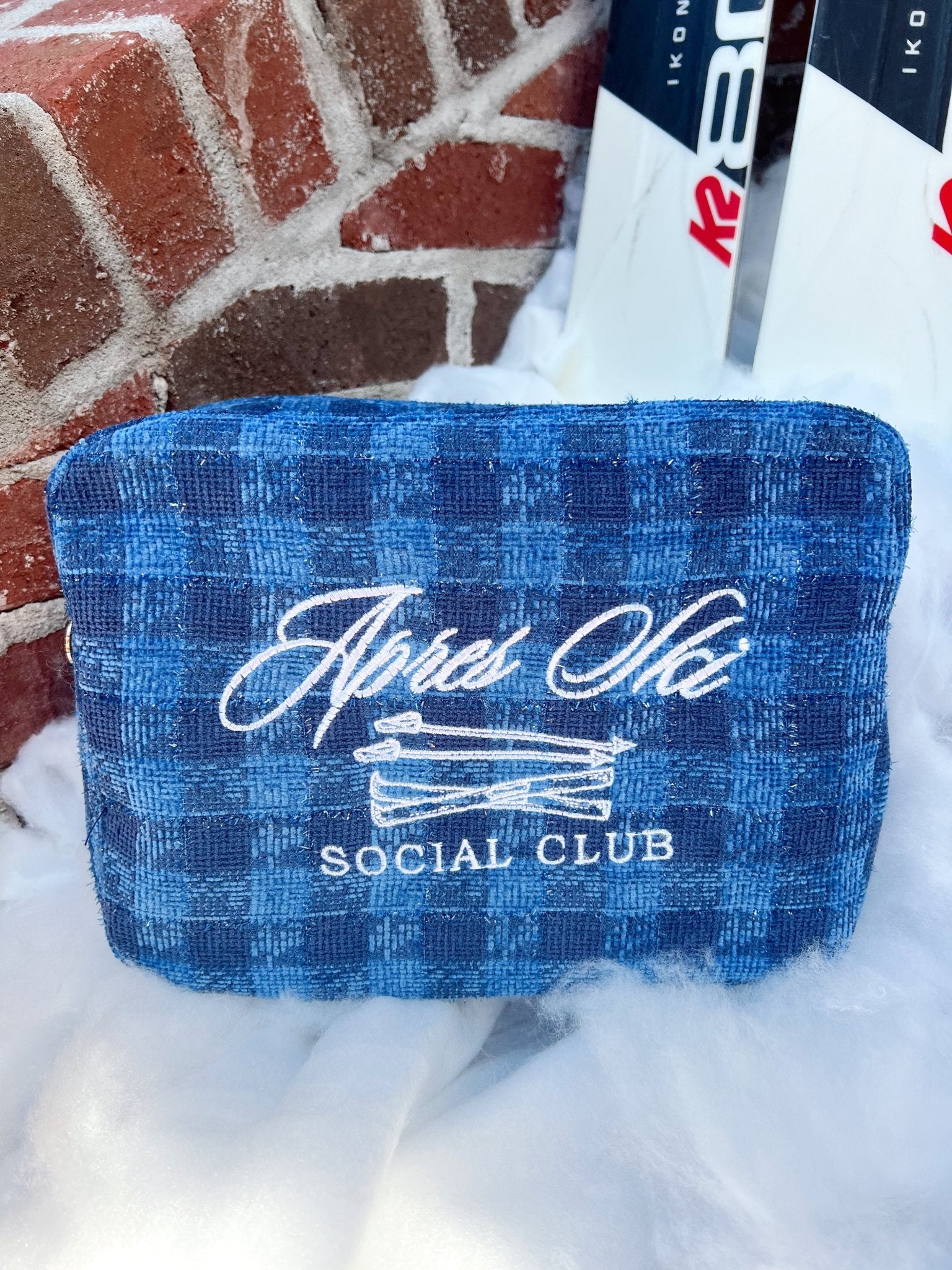 KenzKustomz Apres Ski Social Club - Navy Plaid XL Bag